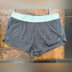 Women's Gray with‎ Light Blue Band Fila Athletic Shorts Size Large L